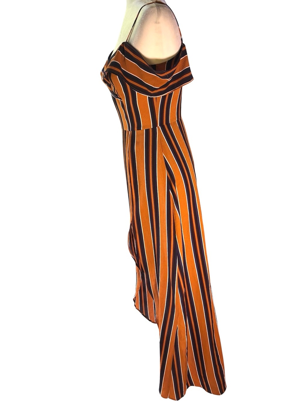Windsor Women’s Mustard Striped Romper with Maxi Skirt | Boho Vacation Romper - Picture 6 of 16
